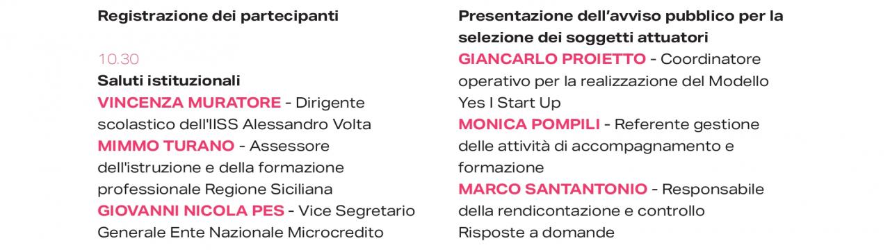 Presentazione progetto Yes I start Up - 5.12.2023 -- IISS Volta di Palermo - ore 10